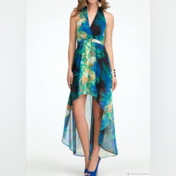 Bebe High Low Tropical Dress, size XS - Picture 4 of 13